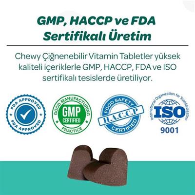 Vet's Plus Dental Kedi ve Köpekler İçin Diş Bakımı Çiğnenebilir Tablet (60'lı)