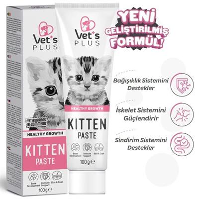 Vet's Plus Hamile ve Yavru Kediler İçin Folik Asitli Malt Kedi Macunu 100gr