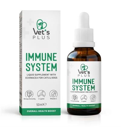 Vet's Plus Immune System Kedi ve Köpekler İçin Bağışıklık Güçlendirici Damla 50ml