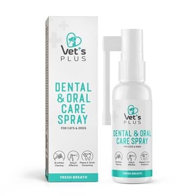 Vet's Plus Kedi ve Köpekler İçin Diş ve Ağız Bakım Spreyi 50ml