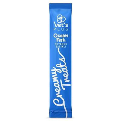 Vet's Plus Okyanus Balıklı Krema Kedi Ödül Maması 14gr (5'li)
