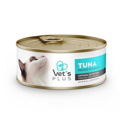Vet's Plus Optimal Nutrition Ton Balıklı Tahılsız Kedi Konservesi 85gr
