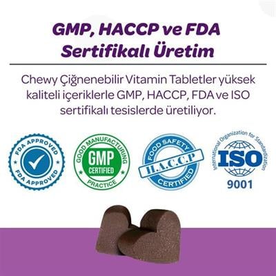 Vet's Plus Sterilised Kısırlaştırılmış Kediler İçin Yaban Mersinli Çiğnenebilir Tablet (60'lı)