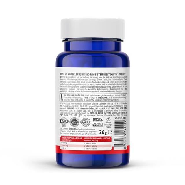 Vet's Plus Brewers Yeast Kedi ve Köpek İçin Sindirim Sistemi Düzenleyici Tablet (75'li)