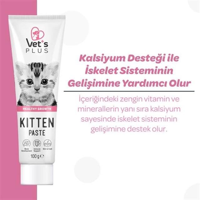 Vet's Plus Hamile ve Yavru Kediler İçin Folik Asitli Malt Kedi Macunu 100gr