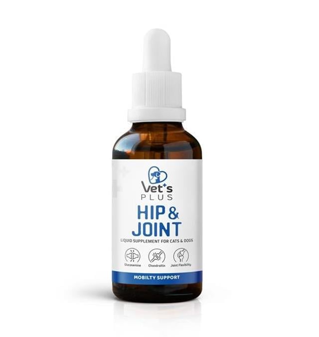 Vet's Plus Hip&Joint Kedi ve Köpekler İçin Eklem Yapısı Destekleyici Glukozaminli Damla 50ml