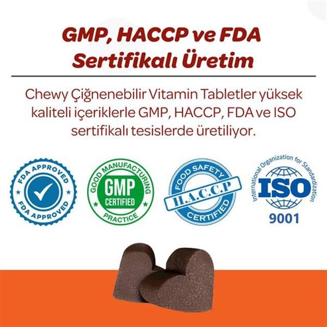 Vet's Plus Multi-Vitamin Kedi ve Köpekler İçin Spirulinalı Çiğnenebilir Tablet (60'lı)