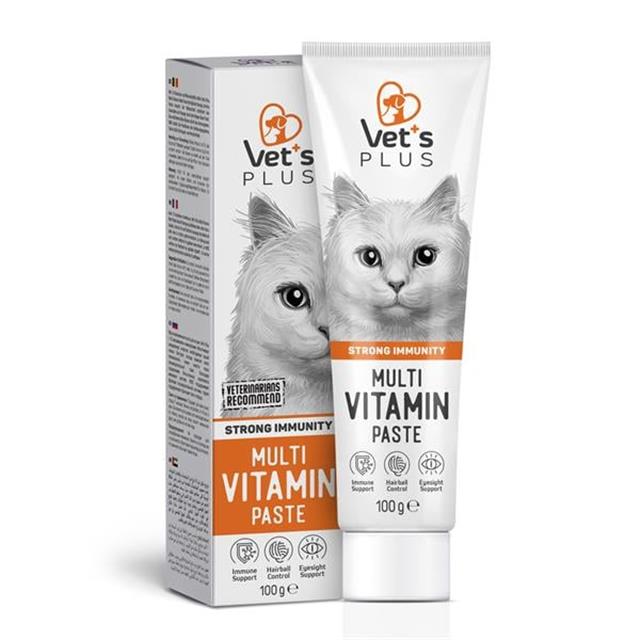 Vet's Plus Multi-Vitamin Taurinli Malt Kedi Macunu 100gr