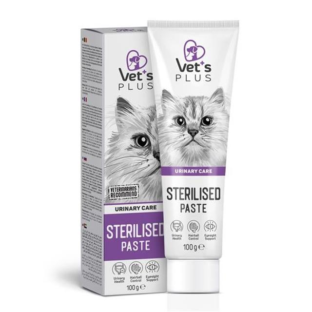 Vet's Plus Sterilised Kısırlaştırılmış Kediler İçin Malt Kedi Macunu 100gr