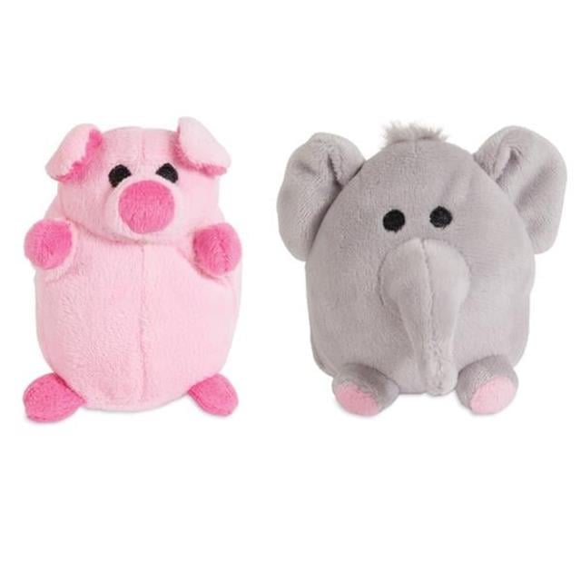 Zoobilee 2'li Peluş Sesli Köpek Oyuncağı (Fil/Domuz)