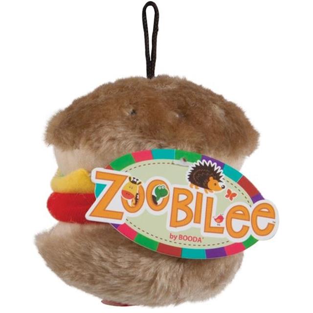 Zoobilee Peluş Hamburger Sesli Köpek Oyuncağı (Orta Boy)