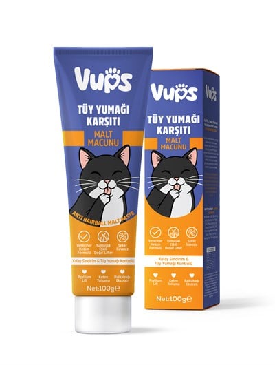 VUPS Sindirim Düzenleyici, Tüy Yumağı Ve Kusma Önleyici Multivitamin Kedi Malt Macun 100 g