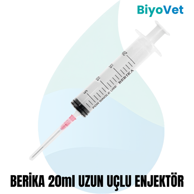 BERİKA 20ml ENJEKTÖR PEMBE UZUN CONTALI 125 ADET