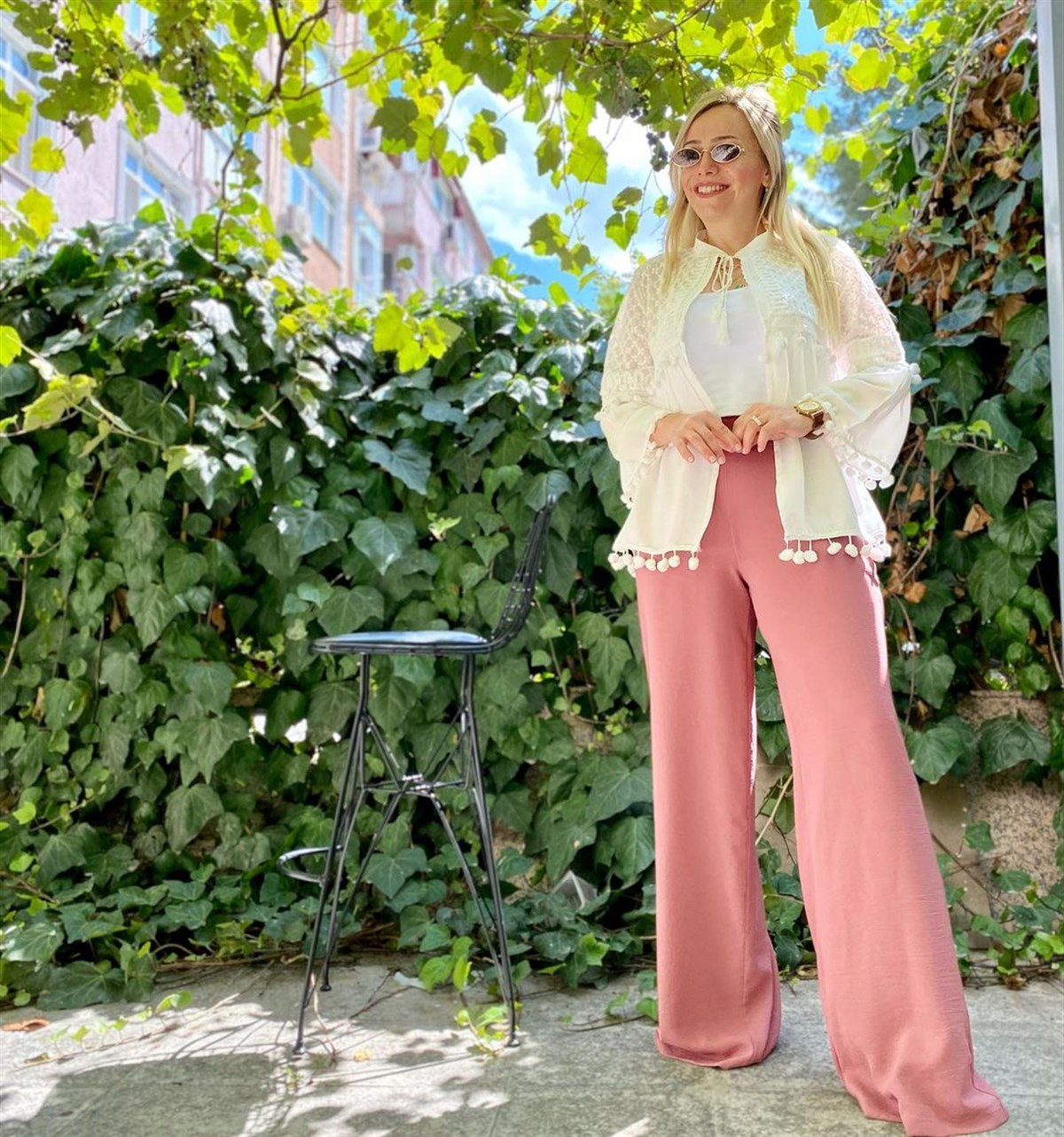 Gül Kurusu Renk Palazzo Pantolon