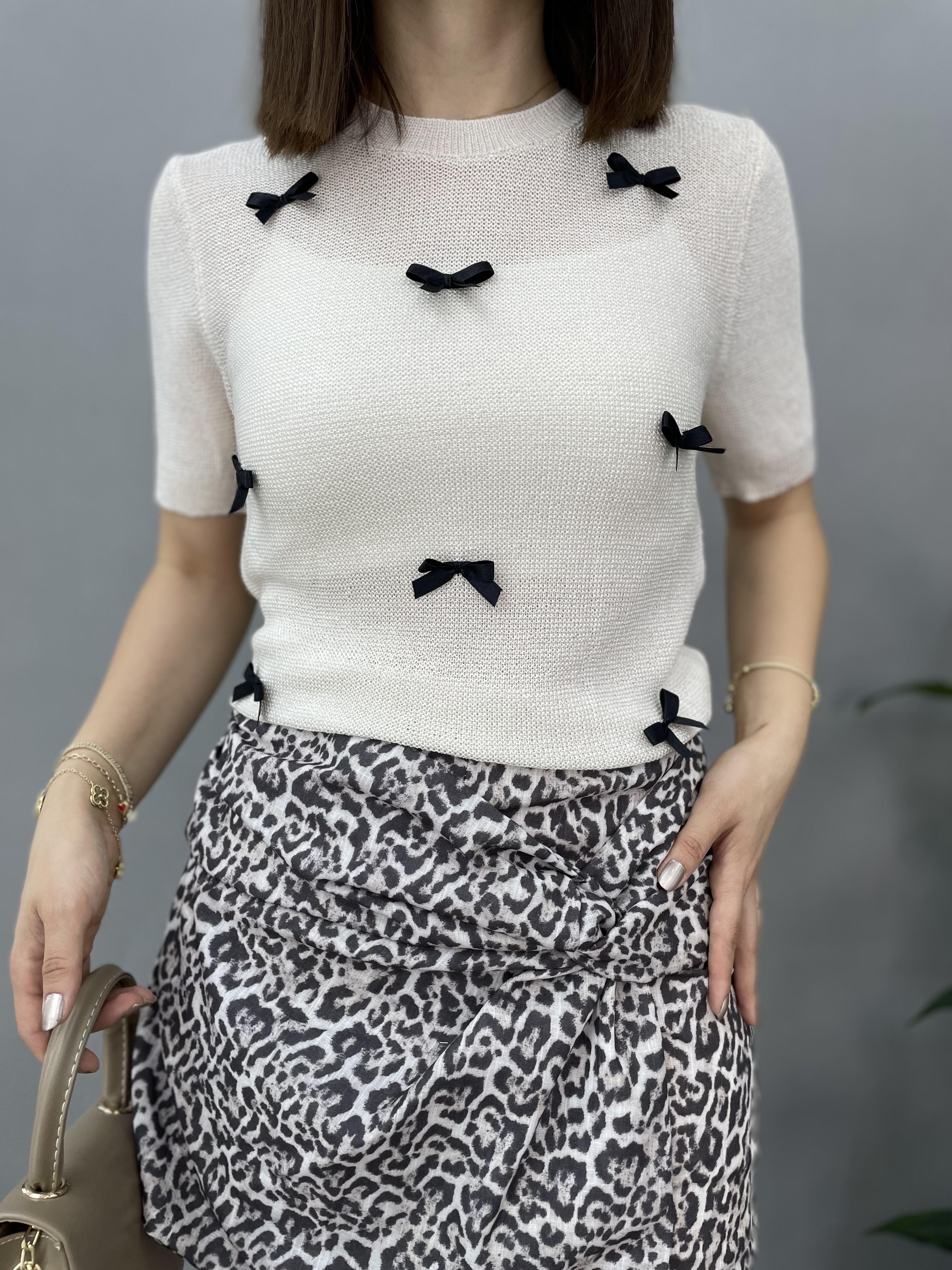 Leopar Desen Şort Etek