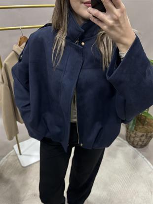 Bomber Ceket Oversize Lacivert