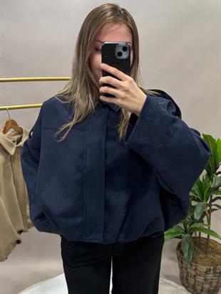 Bomber Ceket Oversize Lacivert