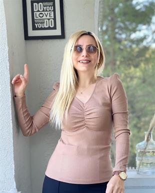 Büzgü Detaylı Kaşkorse Badi (Camel)