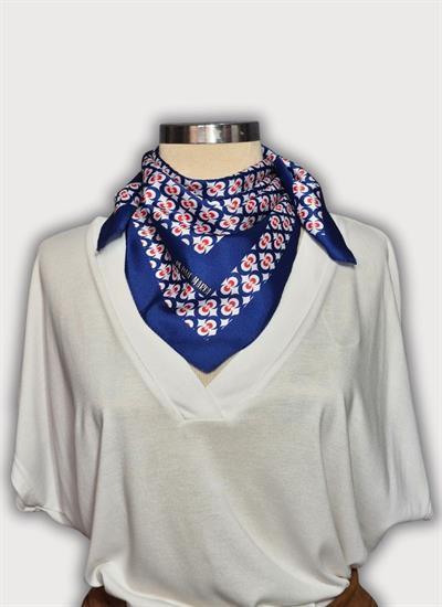 DENGE KOLEKSİYONU OSMANLI GEOMETRİK DESENLİ TWİLL SATEN BOYUN BANDANA FULAR