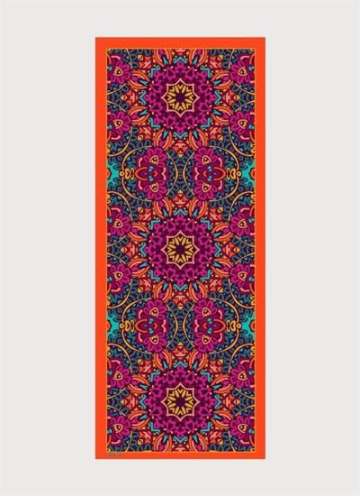 GÜNEŞ MANDALA TURUNCU TWİLL SATEN ŞAL