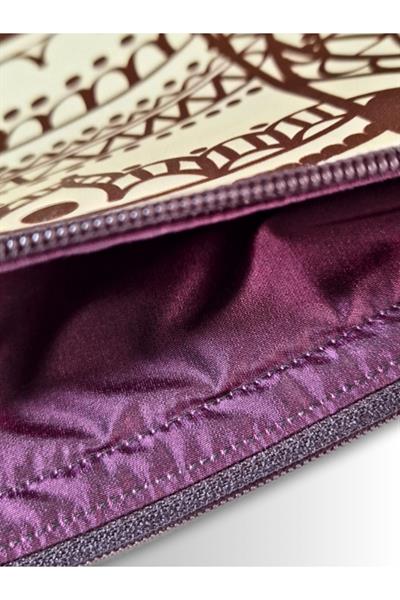 KADIN BEYAZ CLUTCH ÇANTA PORTFÖY FİL DESENLİ