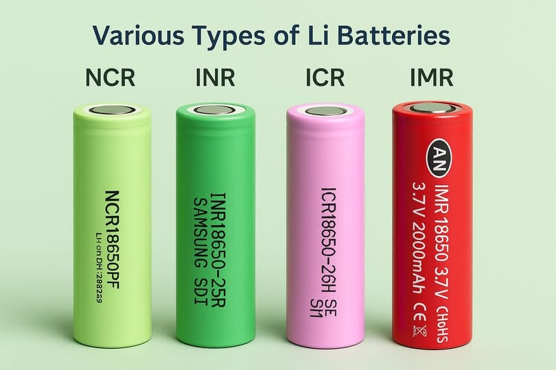 Li-ion Pil Çeşitleri ICR, INR, IMR, IFR, NCR ne anlama gelir