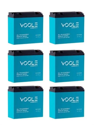 12V 24AH Elektrikli Motosiklet Aküsü ve Elektrikli Bisiklet Aküsü 6'lı Set Jel Akü 2025 Üretim 