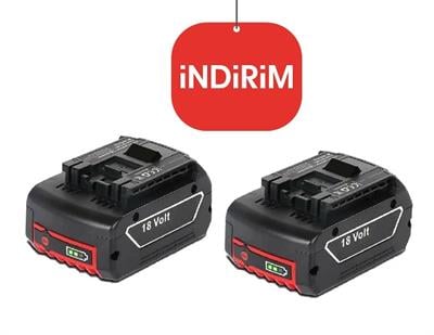 2 Adet Bosch BAT-618 Uyumlu 18v 6A Li-ion Muadil Batarya