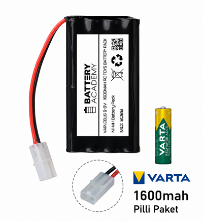 9.6V 1600mAh Varta Pilli Tamiya Soketli Oyuncak Pili | Ni-MH Şarjlı Batarya - Pilgross9.6V 1600mAh Varta Pilli Tamiya Soketli Oyuncak Pili | Ni-MH Şarjlı Batarya - PilgrossOyuncak Pilleri