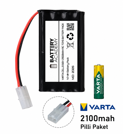 9.6V 2100mAh Varta Pilli Tamiya Soketli Oyuncak Pili - Pilgross9.6V 2100mAh Varta Pilli Tamiya Soketli Oyuncak Pili - PilgrossOyuncak Pilleri