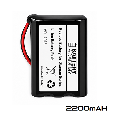 Okuman OKM-500 Hastabaşı Monitör Uyumlu 11.1V 2.2Ah Li-ion BataryaOkuman OKM-500 Hastabaşı Monitör Uyumlu 11.1V 2.2Ah Li-ion BataryaMedikal Bataryalar