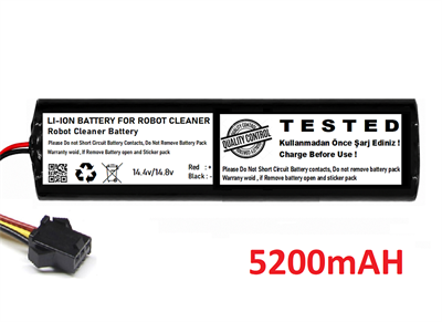 Viomi S9 Uyumlu 14.4V 5200mAh Li-ion Robot Süpürge PiliViomi S9 Uyumlu 14.4V 5200mAh Li-ion Robot Süpürge PiliRobot Süpürge Pili