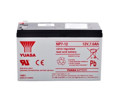 Yuasa NP7-12 12V 7Ah F1 (İnce) Bakımsız Kuru AküYuasa 12V 7Ah UPS Medikal Cihaz ve Asansör İçin Akü