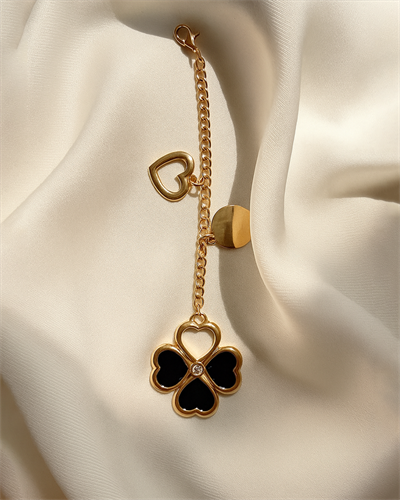 Clover Gold Çanta Charmı