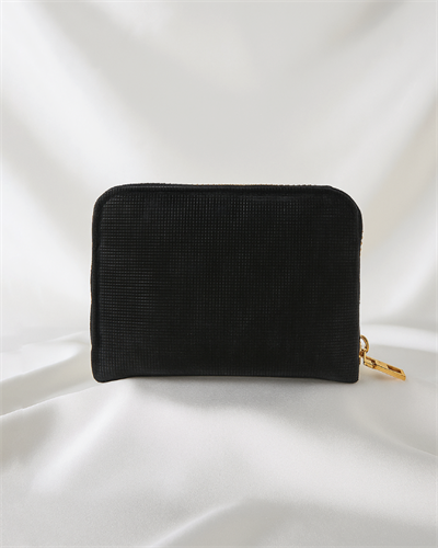 Luna Parlak Simli Fermuarlı Cüzdan