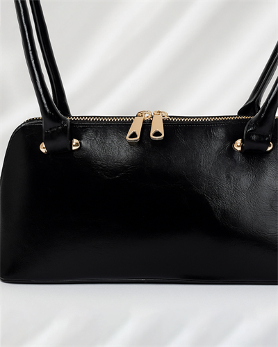 Madrid Çift Saplı Baget Omuz Çantası - Siyah