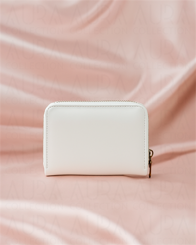 Noya Fermuarlı Parlak Suni Deri Cüzdan - Beyaz