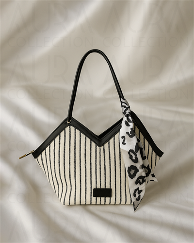 Siesta Black Shopper Kumaş Çanta