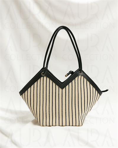 Siesta Black Shopper Kumaş Çanta