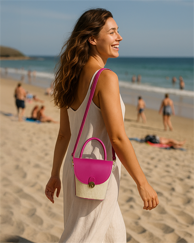 Soleil Çapraz Askılı Hasır El Çantası