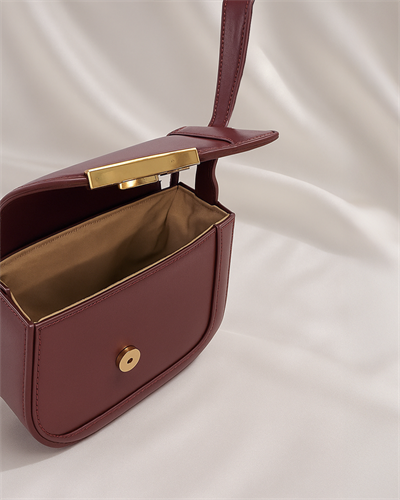 Stefano Suni Deri Mini Çapraz Çanta - Bordo
