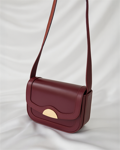 Stefano Suni Deri Mini Çapraz Çanta - Bordo