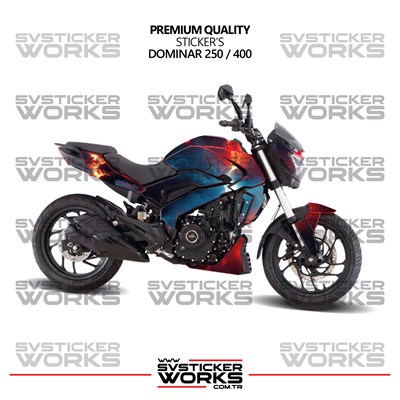 Bajaj Dominar 250 / 400 Kaplama Sticker Magma Design Motor Kaplama Modeli Hazır Kit Tüm Modeller Uyumlu 