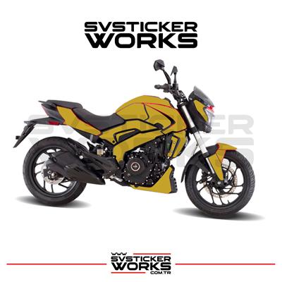 Bajaj Dominar 250-400 Metalik Gold Folyo Kesim Kaplama Sticker Etiket 