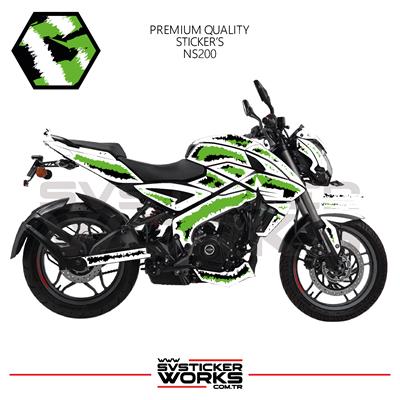 Bajaj NS200 Kaplama Sticker Air Brush Motor Kaplama Modeli Hazır Kit Tüm Modeller Uyumlu