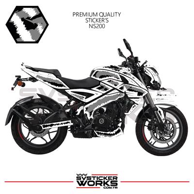 Bajaj NS200 Kaplama Sticker Air Brush Motor Kaplama Modeli Hazır Kit Tüm Modeller Uyumlu