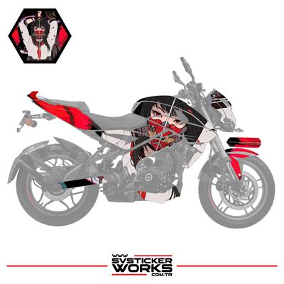 BAJAJ NS200 Kaplama Sticker Katana Girl Motor Kaplama Modeli Hazır Kit 