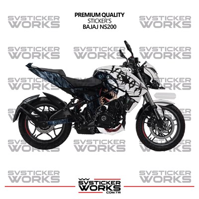 Bajaj Ns200 Kaplama Sticker Venom Design Motor Kaplama Modeli Hazır Kit Tüm Modeller Uyumlu 