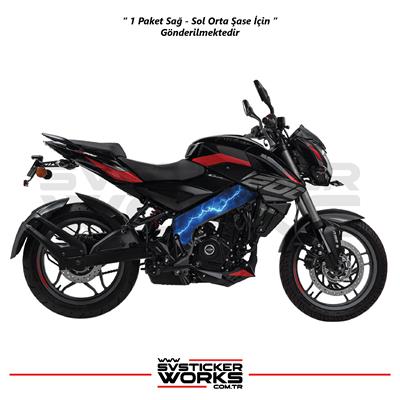 BAJAJ NS200 Orta Şase Kaplama Modeli Mavi Yıldırım Desen