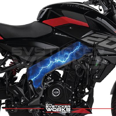 BAJAJ NS200 Orta Şase Kaplama Modeli Mavi Yıldırım Desen